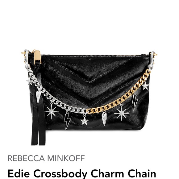 Rebecca Minkoff Edie C/B Charm Chain. Black. - Picture 1 of 12